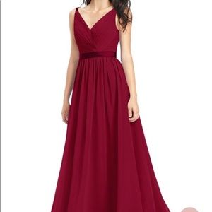 Azazie Burgundy Bridesmaids Dress size A4